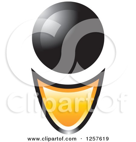 Clipart of a Black and Orange Logo - Royalty Free Vector Illustration by Lal Perera