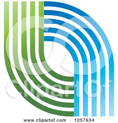 Clipart of a Blue and Green Logo - Royalty Free Vector Illustration by Lal Perera