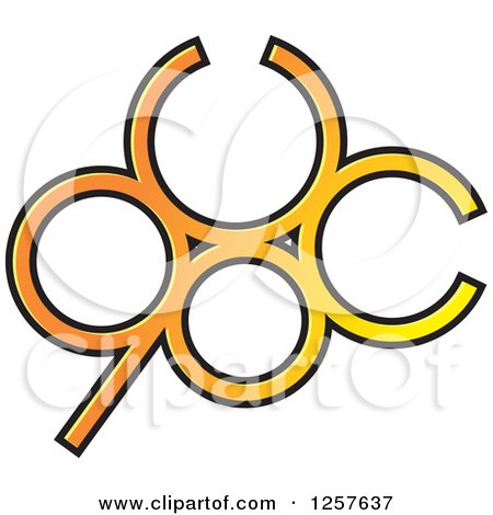 Clipart of an Abstract Orange Circle Icon - Royalty Free Vector Illustration by Lal Perera