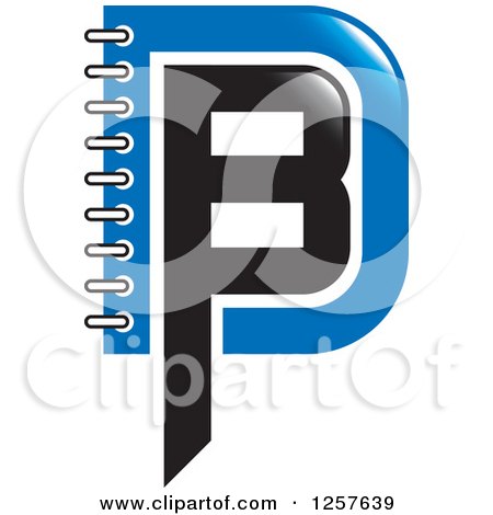 Clipart of a Spiral Notebook Pb Icon - Royalty Free Vector Illustration by Lal Perera