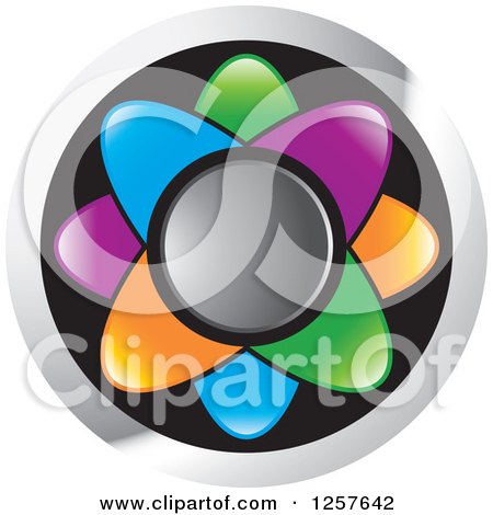 Clipart of a Round Colorful Icon - Royalty Free Vector Illustration by Lal Perera