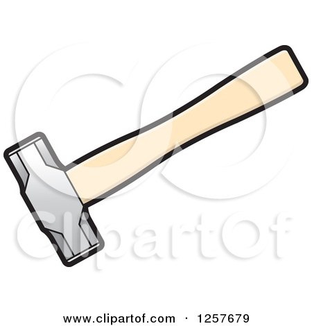 Clipart of a Hammer - Royalty Free Vector Illustration by Lal Perera