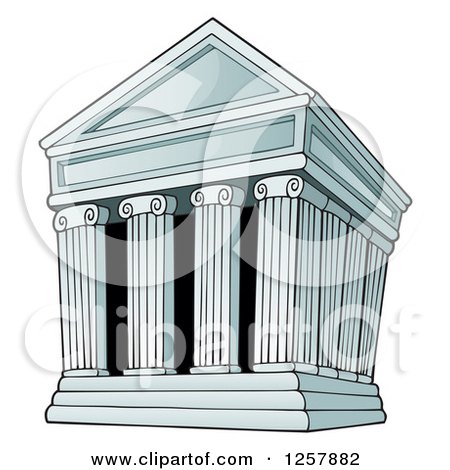 Clipart of an Ancient Greek Structure with Columns - Royalty Free Vector Illustration by visekart