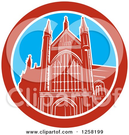 Clipart of the Winchester Cathedral Church of England Cathedral in Winchester, Hampshire, England - Royalty Free Vector Illustration by patrimonio