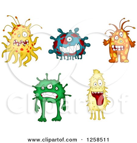 Clipart of Monsters - Royalty Free Vector Illustration by Vector Tradition SM