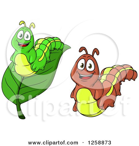 Clipart of Caterpillars - Royalty Free Vector Illustration by Vector Tradition SM