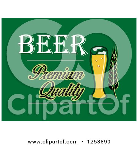 Clipart of Beer Text - Royalty Free Vector Illustration by Vector Tradition SM