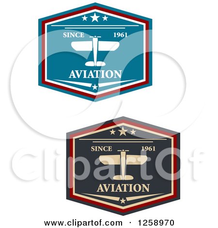 Clipart of Aviation Designs - Royalty Free Vector Illustration by Vector Tradition SM
