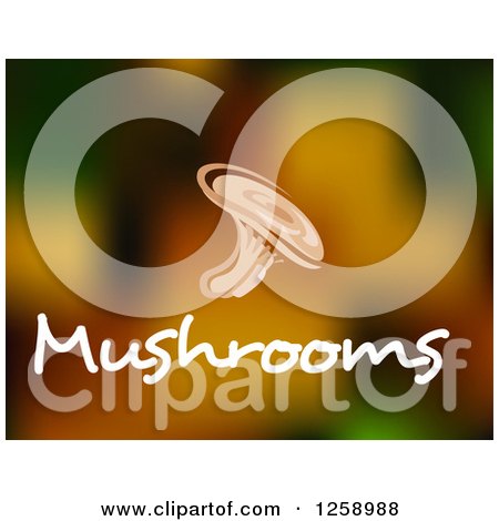 Clipart of a Mushroom over Text - Royalty Free Vector Illustration by Vector Tradition SM