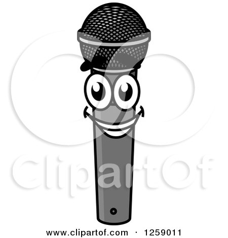 Clipart of a Happy Microphone Character - Royalty Free Vector Illustration by Vector Tradition SM