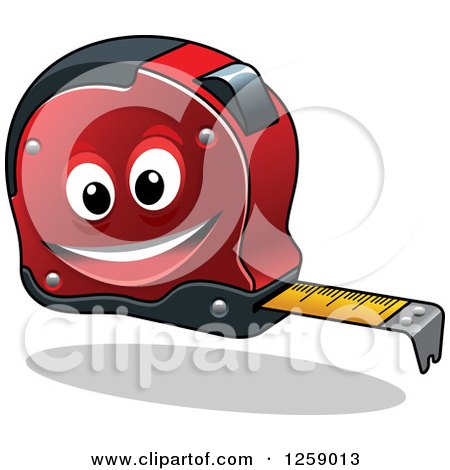 Clipart of a Happy Measuring Tape - Royalty Free Vector Illustration by Vector Tradition SM