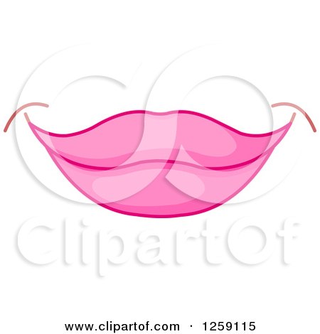 Clipart of a Woman's Pink Lips - Royalty Free Vector Illustration by Pushkin
