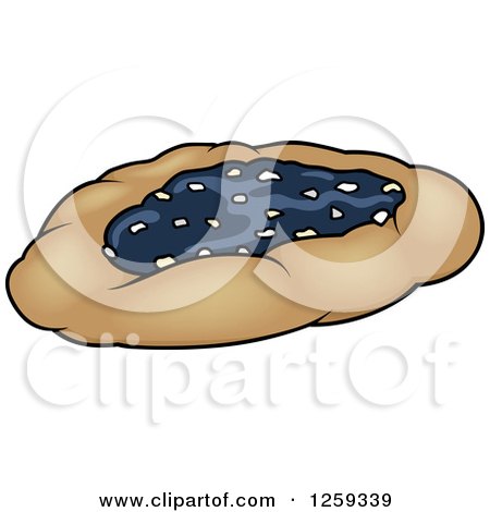 Clipart of a Blueberry Pie - Royalty Free Vector Illustration by dero