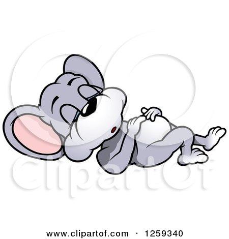 Clipart of a Sleeping Mouse - Royalty Free Vector Illustration by dero