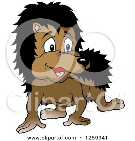 Clipart of a Curious Hedgehog - Royalty Free Vector Illustration by dero