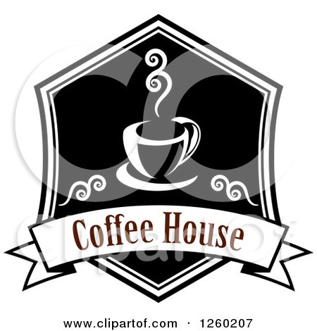 Clipart of a Coffee House Design - Royalty Free Vector Illustration by Vector Tradition SM