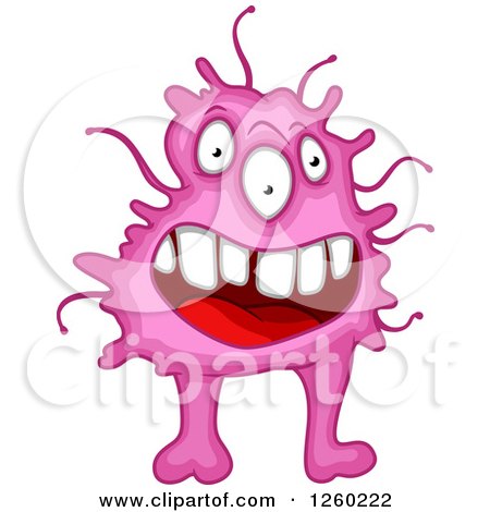 Clipart of a Pink Monster - Royalty Free Vector Illustration by Vector Tradition SM