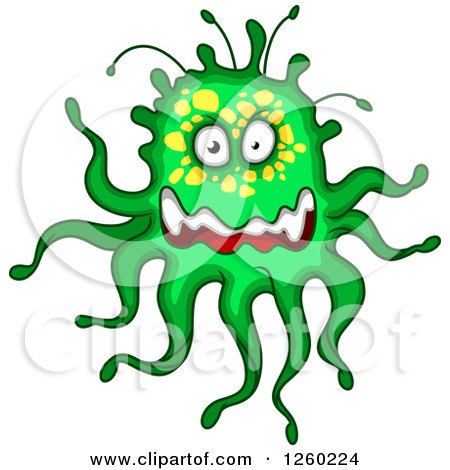 Clipart of a Green Monster - Royalty Free Vector Illustration by Vector Tradition SM
