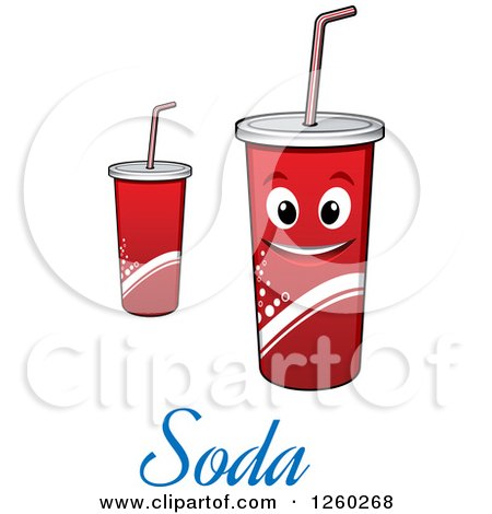 Clipart of Fountain Sodas - Royalty Free Vector Illustration by Vector Tradition SM
