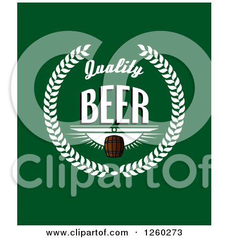 Clipart of a Green Quality Beer Design - Royalty Free Vector Illustration by Vector Tradition SM