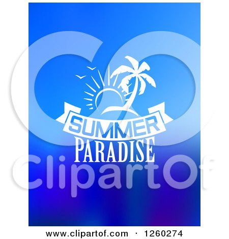 Clipart of a Summer Paradise Design - Royalty Free Vector Illustration by Vector Tradition SM