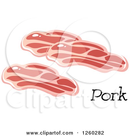 Clipart of Pork Meat with Text - Royalty Free Vector Illustration by Vector Tradition SM