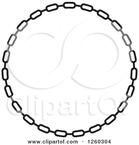 Clipart of a Black and White Nautical Chain Frame - Royalty Free Vector Illustration by Vector Tradition SM