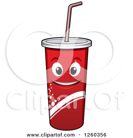 Clipart of a Fountain Soda Character - Royalty Free Vector Illustration by Vector Tradition SM