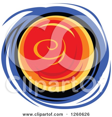Clipart of Planet Saturn - Royalty Free Vector Illustration by Chromaco