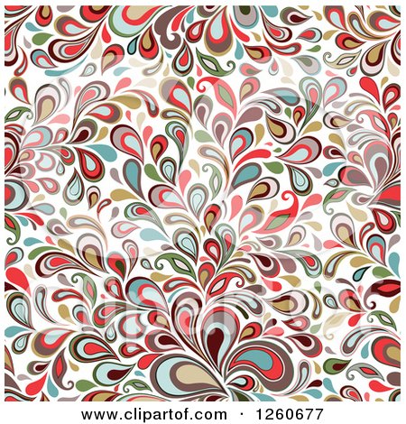 Clipart of a Background of Abstract Floral - Royalty Free Vector Illustration by OnFocusMedia