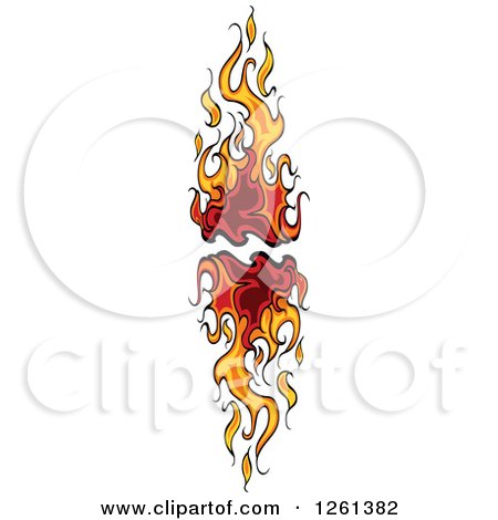 Clipart of a Fire Design Element - Royalty Free Vector Illustration by Chromaco