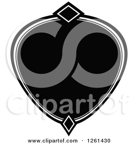 Clipart of a Black and White Frame - Royalty Free Vector Illustration by Chromaco