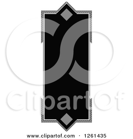 Clipart of a Grayscale Frame - Royalty Free Vector Illustration by Chromaco