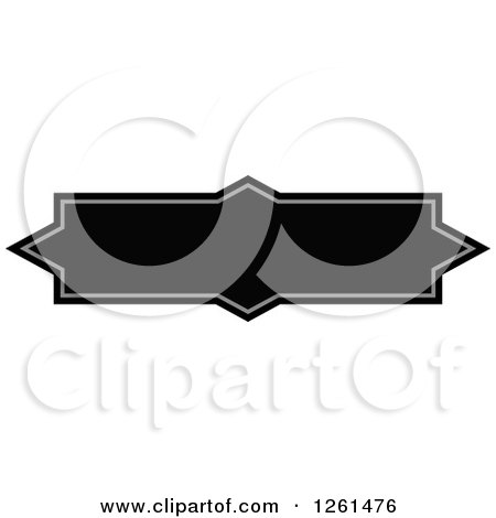 Clipart of a Grayscale Rule Border Design Element - Royalty Free Vector Illustration by Chromaco