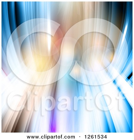 Clipart of a Background of Pastel Colored Lights and Flares - Royalty Free Vector Illustration by KJ Pargeter