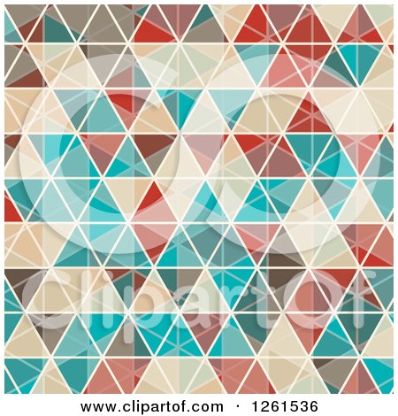 Clipart of a Funky Geometric Triangle Pattern - Royalty Free Vector Illustration by KJ Pargeter