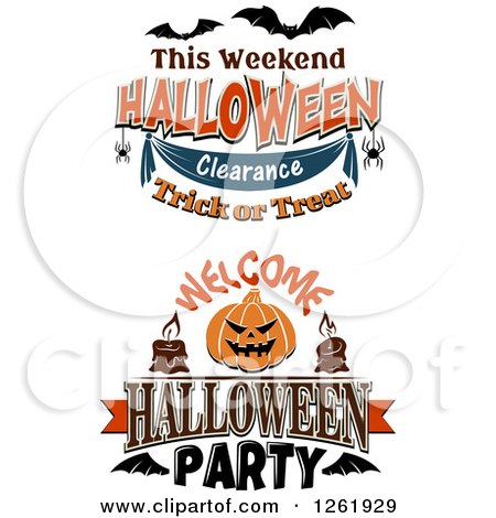Clipart of Halloween Designs - Royalty Free Vector Illustration by Vector Tradition SM