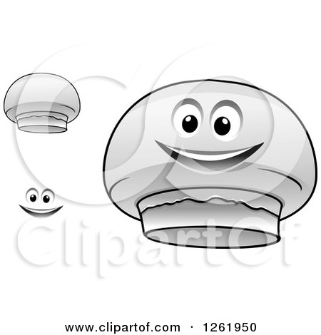 Clipart of Button Mushrooms - Royalty Free Vector Illustration by Vector Tradition SM