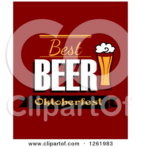 Clipart of a Best Beer Oktoberfest Design - Royalty Free Vector Illustration by Vector Tradition SM