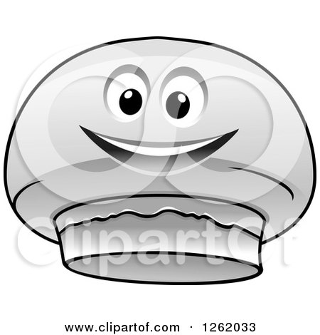 Clipart of a Button Mushroom Character - Royalty Free Vector Illustration by Vector Tradition SM