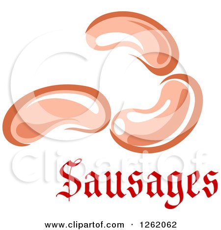 Clipart of Sausages over Text - Royalty Free Vector Illustration by Vector Tradition SM