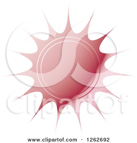 Clipart of a Sunburst Pink Seal Tag Label - Royalty Free Vector Illustration by Lal Perera