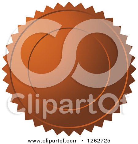 Clipart of a Brown Burst Tag Label Seal - Royalty Free Vector Illustration by Lal Perera