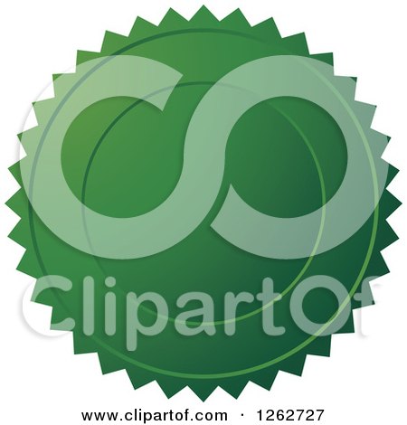 Clipart of a Green Burst Tag Label Seal - Royalty Free Vector Illustration by Lal Perera
