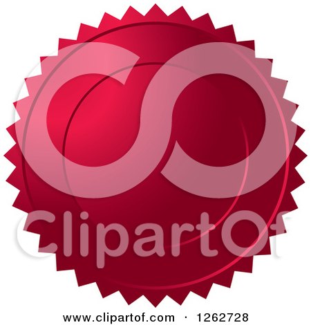 Clipart of a Magenta Burst Tag Label Seal - Royalty Free Vector Illustration by Lal Perera