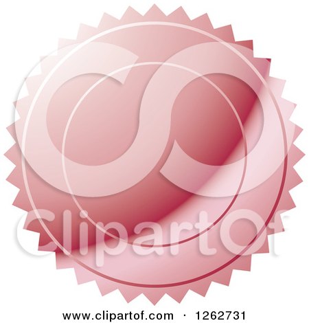 Clipart of a Pink Burst Tag Label Seal - Royalty Free Vector Illustration by Lal Perera