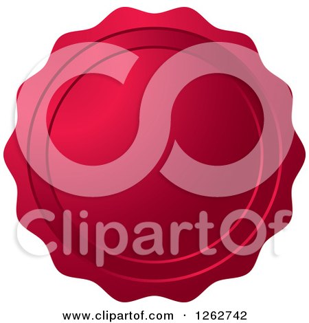 Clipart of a Magenta Wax Seal Tag Label - Royalty Free Vector Illustration by Lal Perera