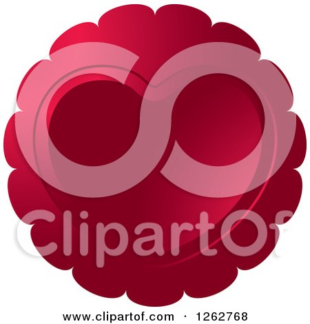 Clipart of a Magenta Heart Tag Label - Royalty Free Vector Illustration by Lal Perera