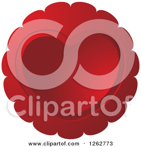 Clipart of a Red Heart Tag Label - Royalty Free Vector Illustration by Lal Perera