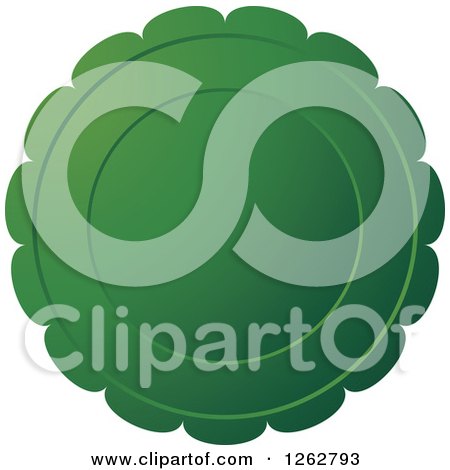 Clipart of a Floral like Green Tag Label - Royalty Free Vector Illustration by Lal Perera